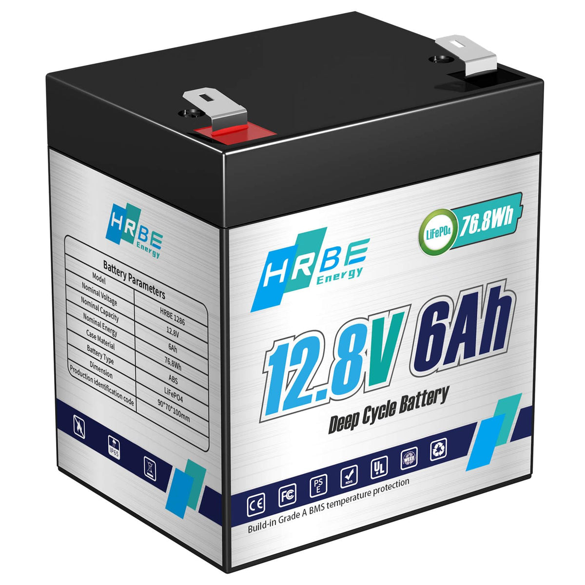HRBEENERGY 24V 150AH LiFePO4 Battery, 3480Wh Load Lithium Iron Phosphate Battery, Reliable Built-in BMS Protect,7000+ Deep Cycle