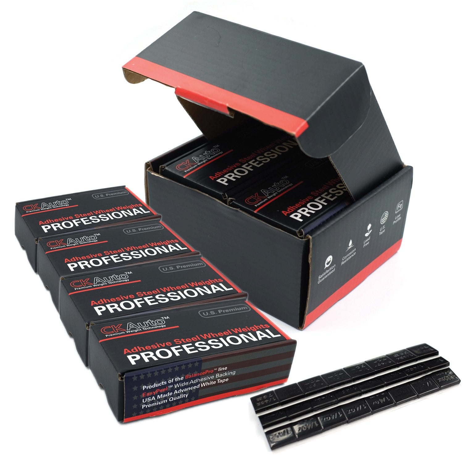 Ckauto 4 Boxes, 960 Pcs, 0.25Oz, Black, Adhesive Stick On Wheel Weights, Easypeel Tape Automobiles, Trucks, Suvs & Motorcycles,