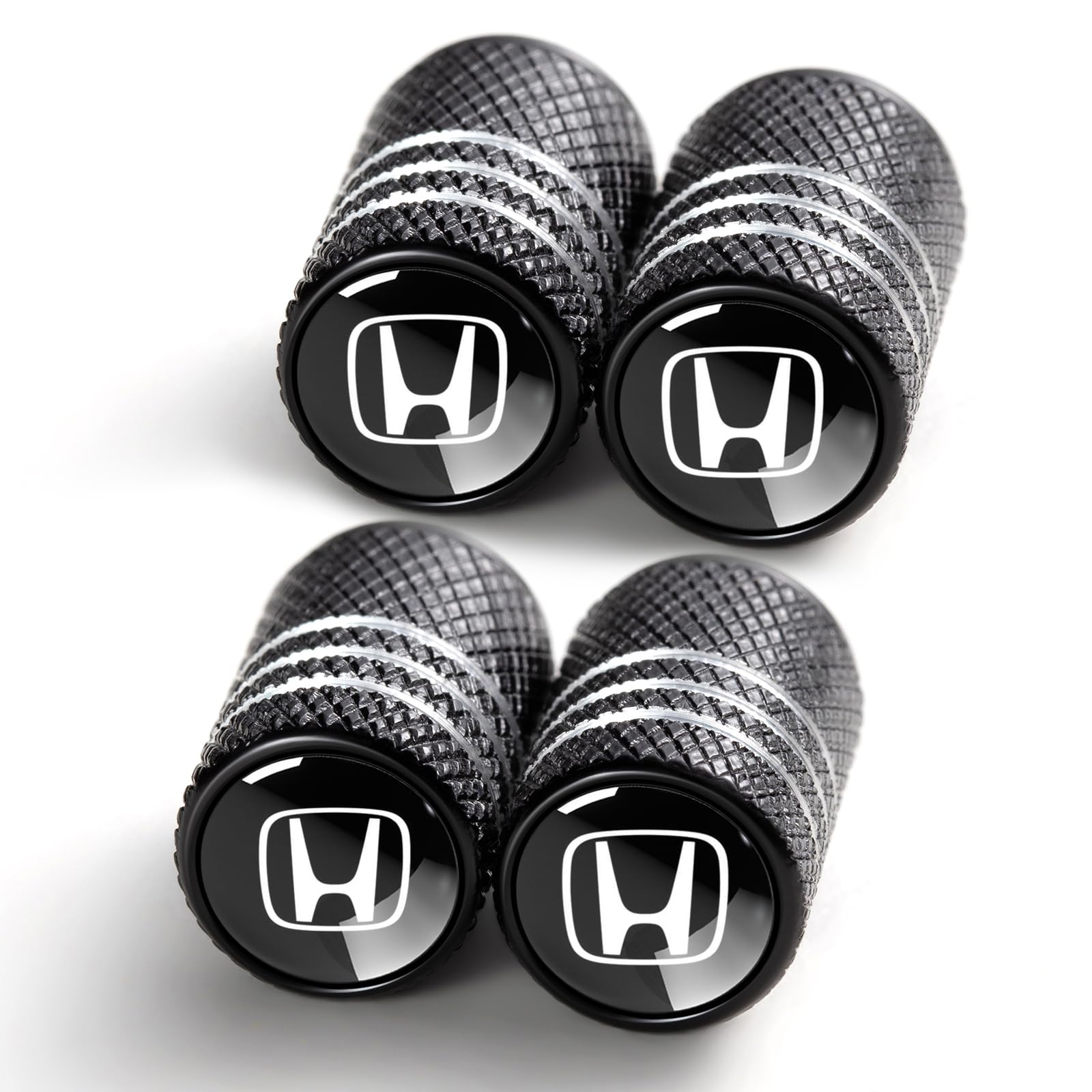 Tire Valve Stem Cap Cover for Honda Belt O-Ring Seal Corrosion Resistant,Tire Valve Stem Air Cap 4 Pack Black