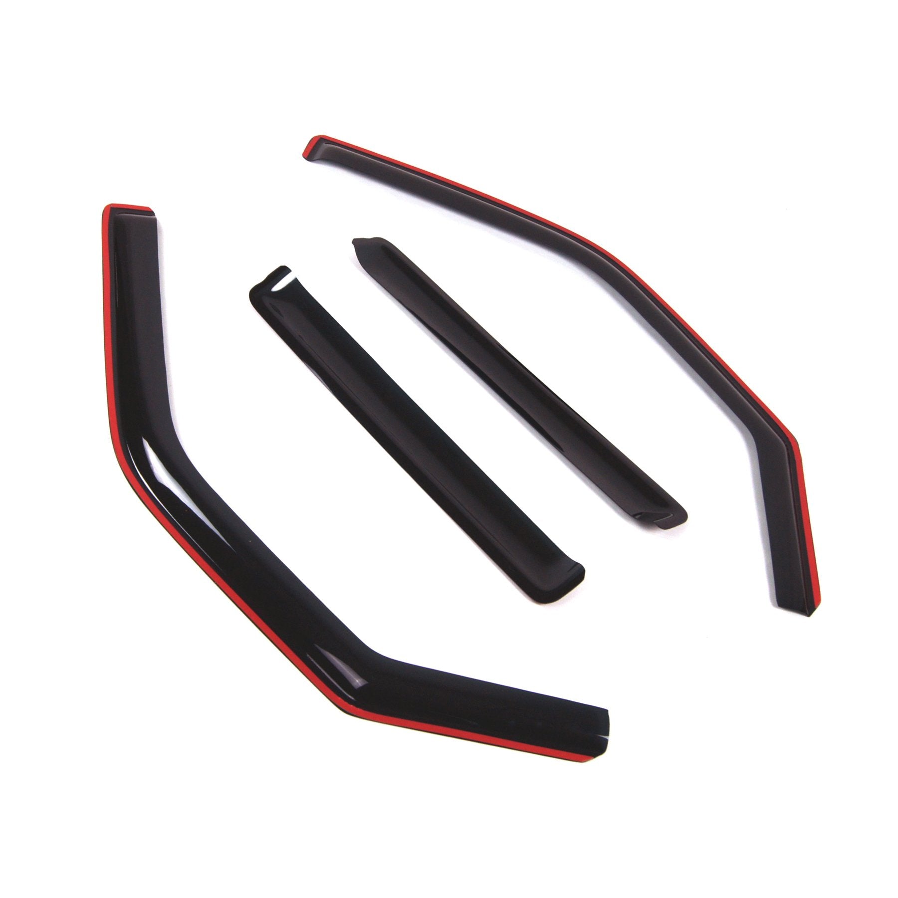 Tuningpros In-Channel Window Vent Visors Rain Guards Compatible With Ford Expedition 1997-2017 | Side Window Wind Deflectors Rai