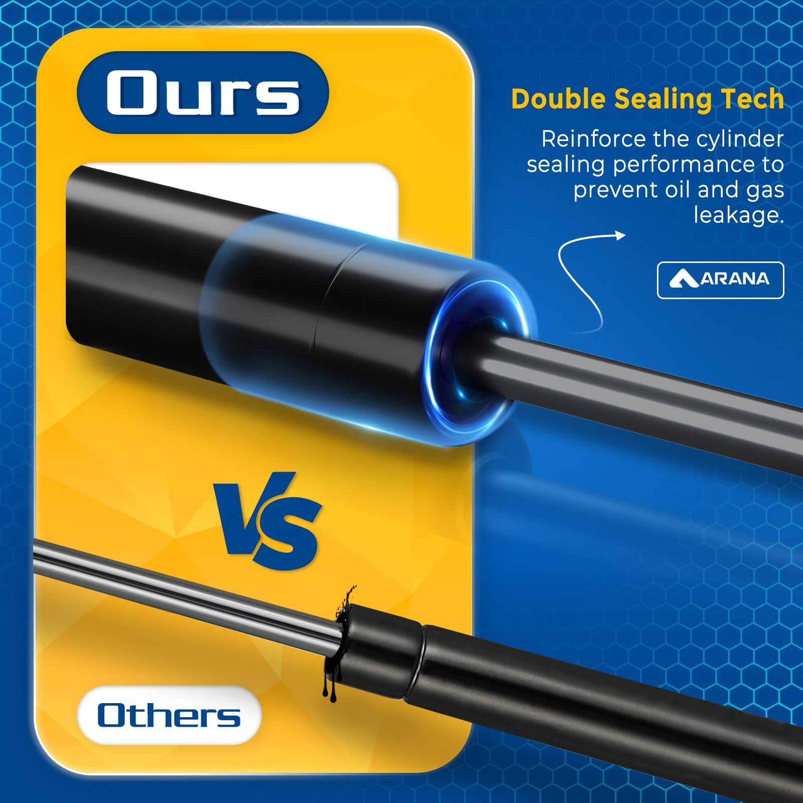 Arana Liftgate Struts For 1999-2004 Chevy Suburban 1500 2500, Rear Hatch Lift Support Fit 1995-2004 Tahoe, Trunk Shocks Fit 1999