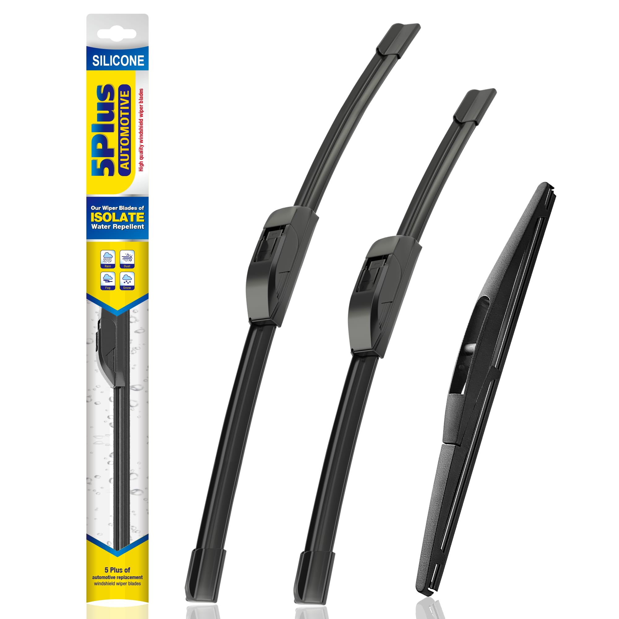 5 Plus Silicone Windshield Wipers Replacement For 2016-2022 Honda Hrv Hr-V Wiper Blades(Set Of 3),Automotive Replacement Windshi