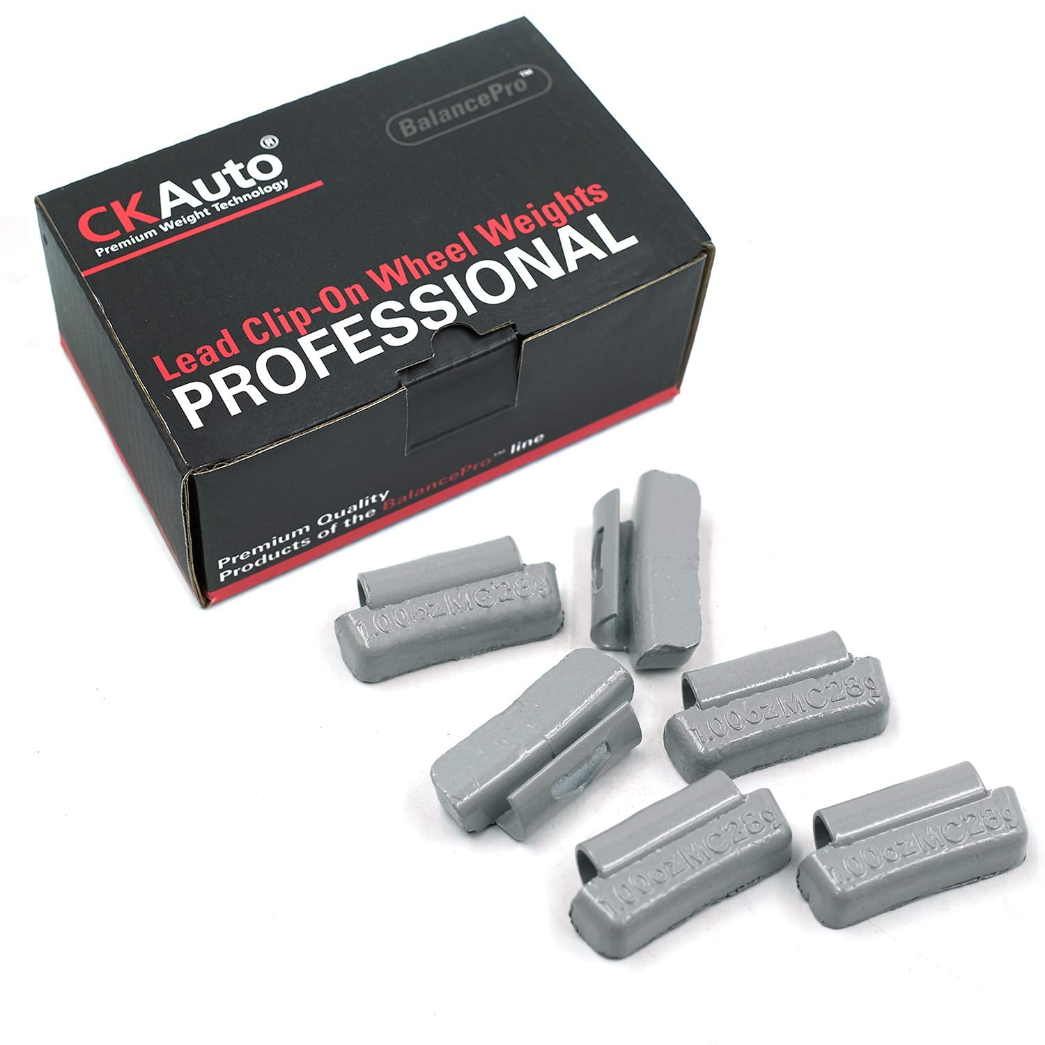 Ckauto Mc-Series Coated 1.0Oz Lead Clip On Wheel Weights, 25Pcs/Box