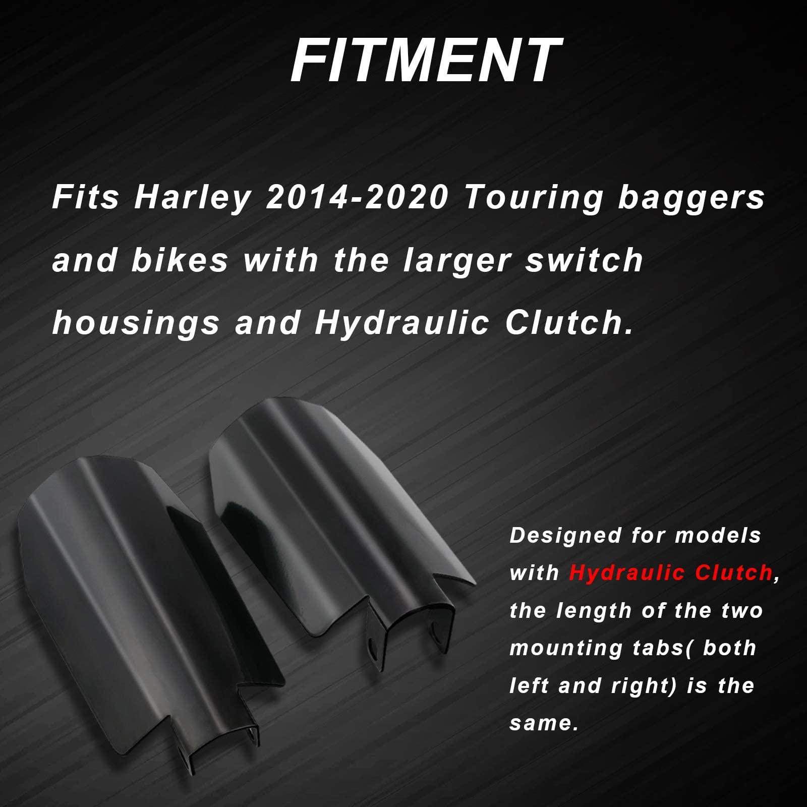 Starknightmt Motorcycle Handguards Black Coffin Cut Stainless Steel Hand Guards Compatible With Touring Models Street Glide Road King Road Glide Electra Glide 2014-2022 With Hydraulic Clutch (Large)