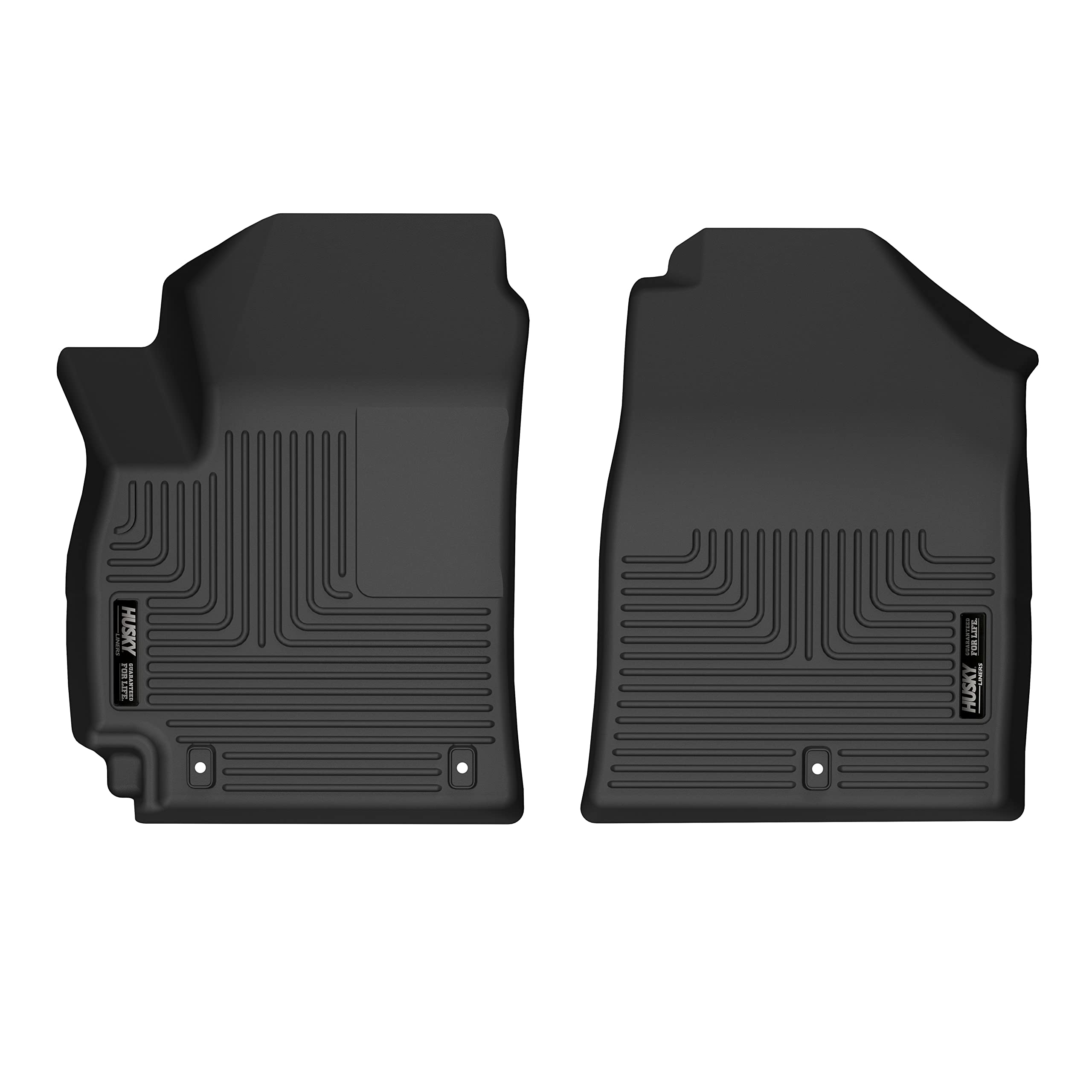 Husky Liners X-Act Contour Floor Mats | Fits 2011-2017 Ford Expedition El & Lincoln Navigator L | Front Row, 2-Pc Black - 55341