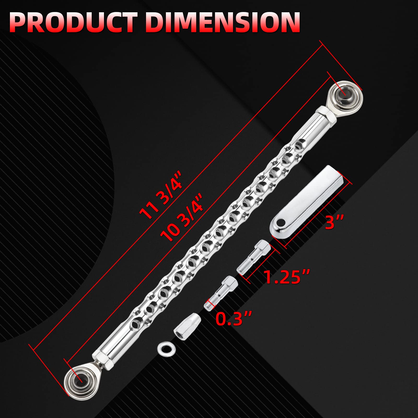 Amazicha Chrome Shift Linkage Gear Shifter Linkage Compatible For Harley Davidson Softail Touring Street Glide Electra Glide Roa