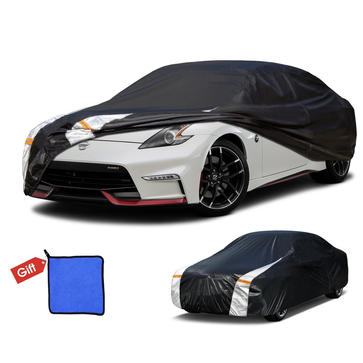 Cotryvox Car Cover For Nissan 350Z 370Z(2009-2025) Roadster/Coupe Nismo All-Weather Outdoor Waterproof Rain Snow Uv Sun Protecto