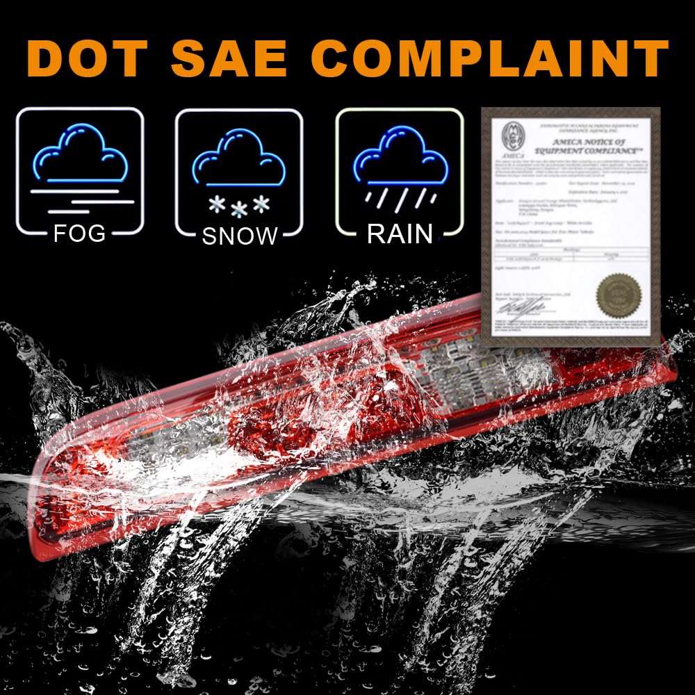 G-Plus Led Third Brake Light, Compatible With Chevy Silverado/Gmc Sierra 1500/2500Hd/3500 2014-2018 Rear 3Rd Cargo Led Tail Lamp