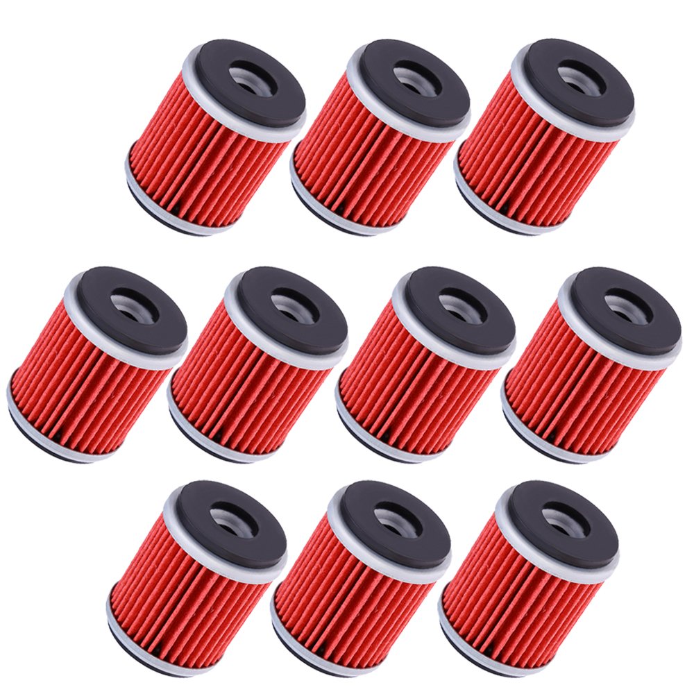 Oil Filter Replacement for Yamaha YFZ450 YFZ450R YFZ450W YFZ450X YZ250F YZ450F WR250F(Pack of 10)
