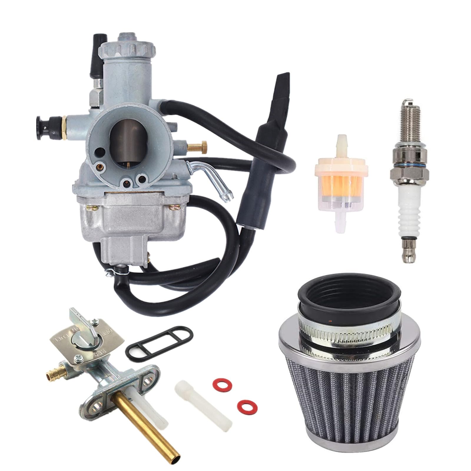 WHFZN LT230 Carburetor For Suzuki Quadrunner 230 LTF230 Carb 1985-1987 Replace # 13200-18B10 13200-18A10 With Air/Fuel Filter, P