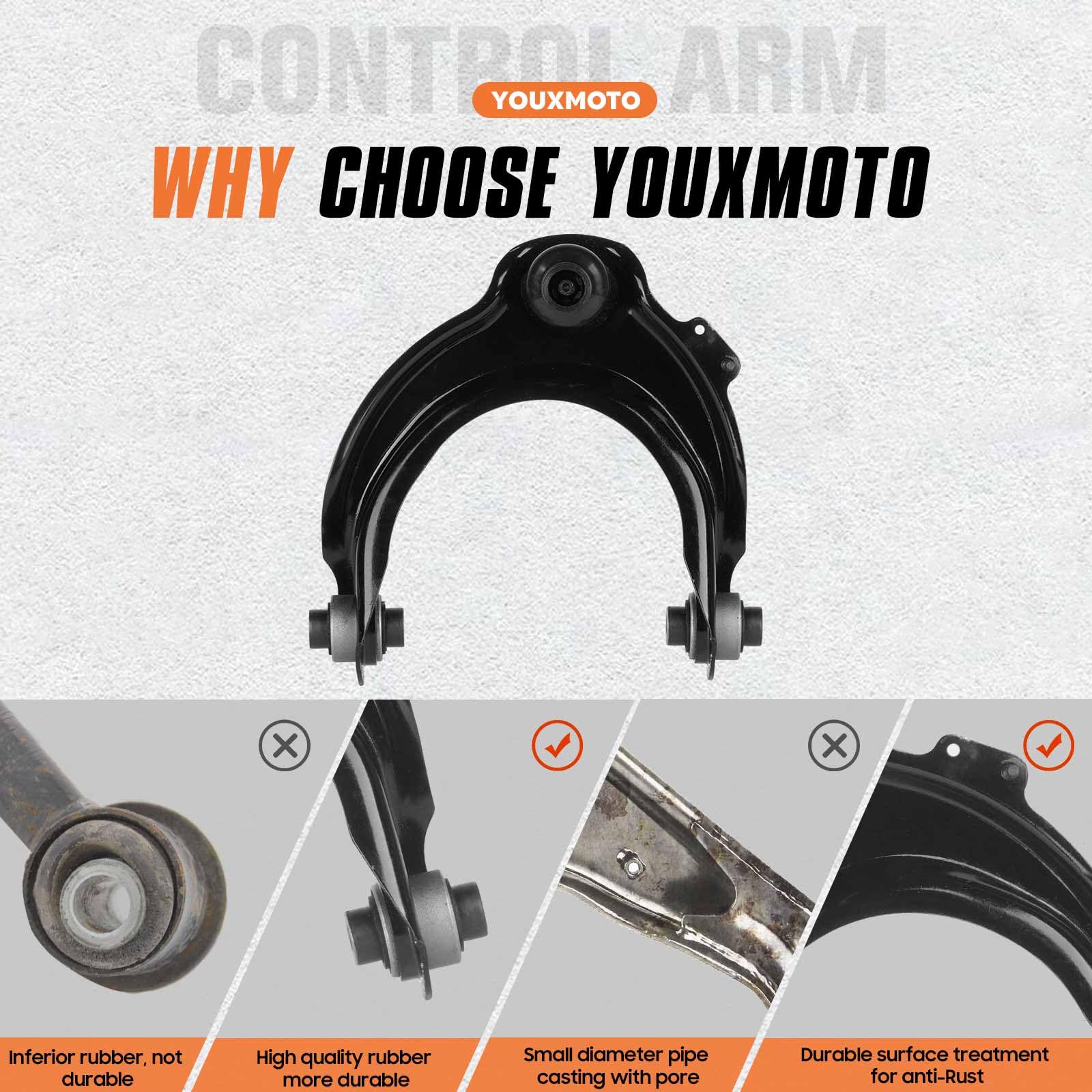 10Pcs Front Upper Control Arms Suspension Kits Fits For Honda Accord (Coupe & Sedan 2.4L L4)2003 2004 2005 2006 2007, For Acura