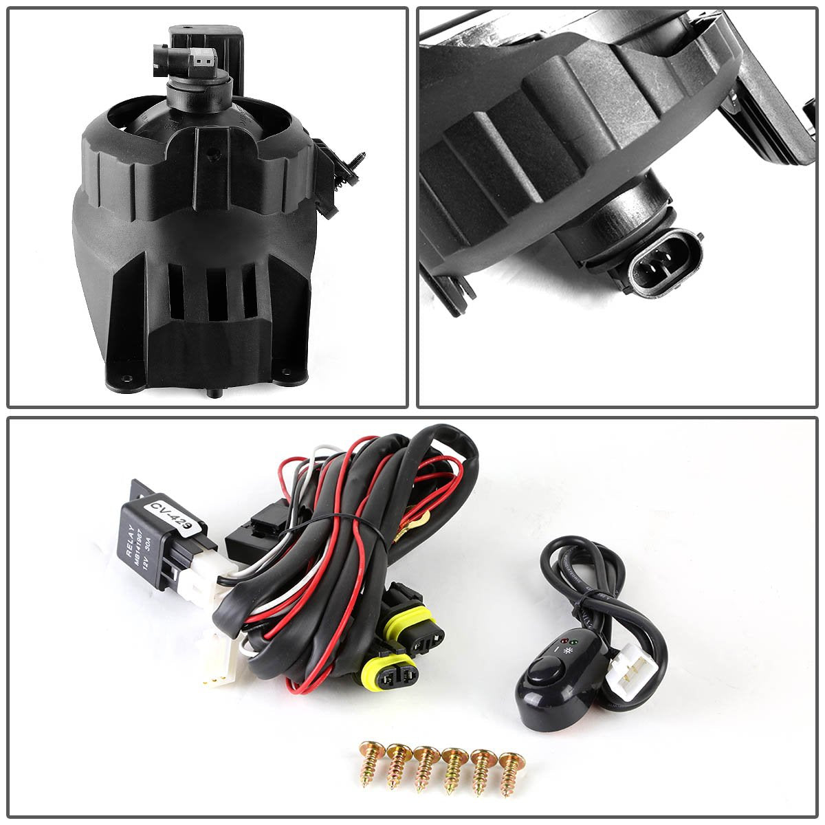 DNA MOTORING FL-ZTL-158-CH Front Bumper Fog Light Driver & Passenger Side Enhance visibility [Compatible with 11-15 Chevy Sonic / 12-15 Aveo]