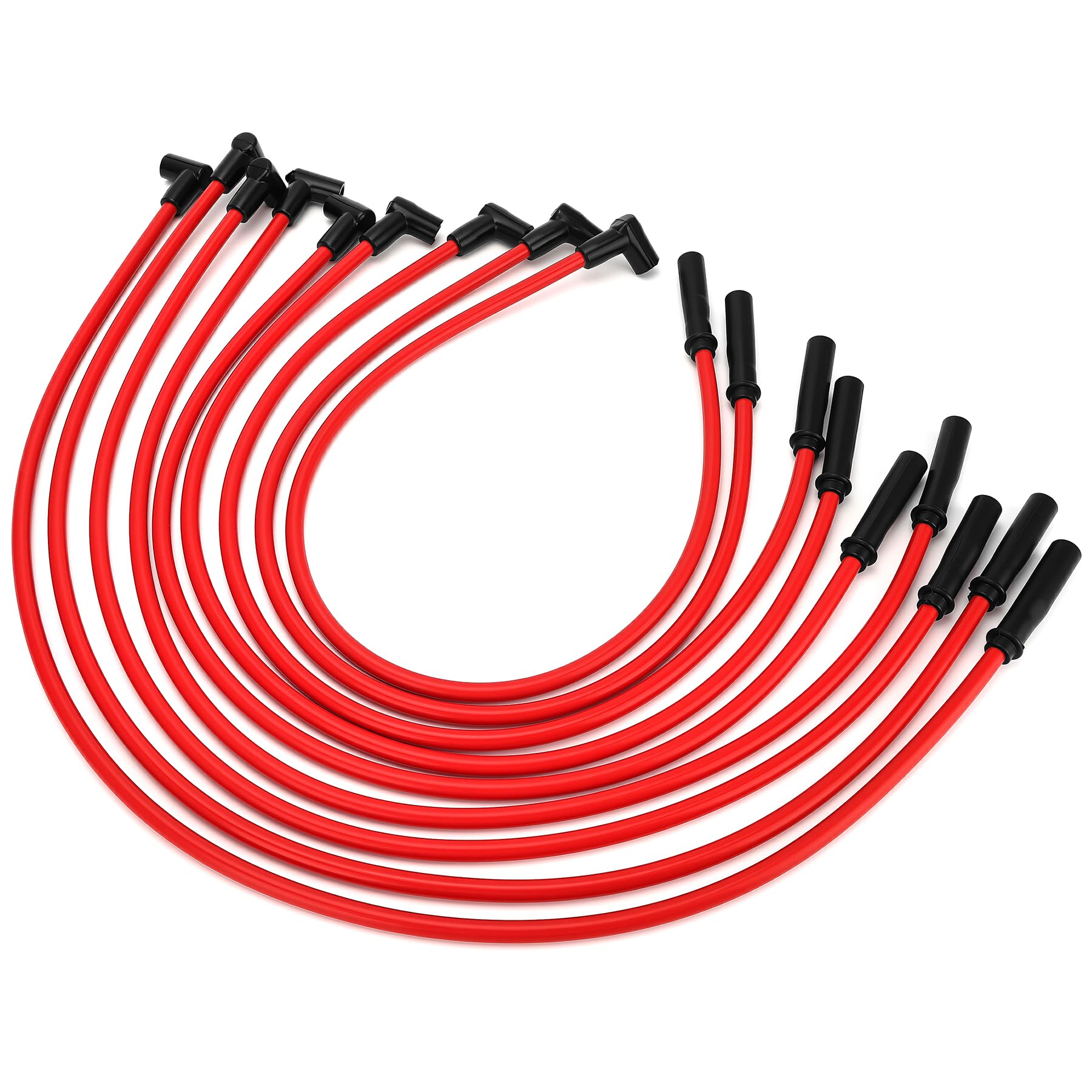 High Performance Low Resistance 10.5MM HEI Spark Plug Wire Set for Chevy SBC 302 305 307 327 350 400 BBC 348 366 396 402 409 427