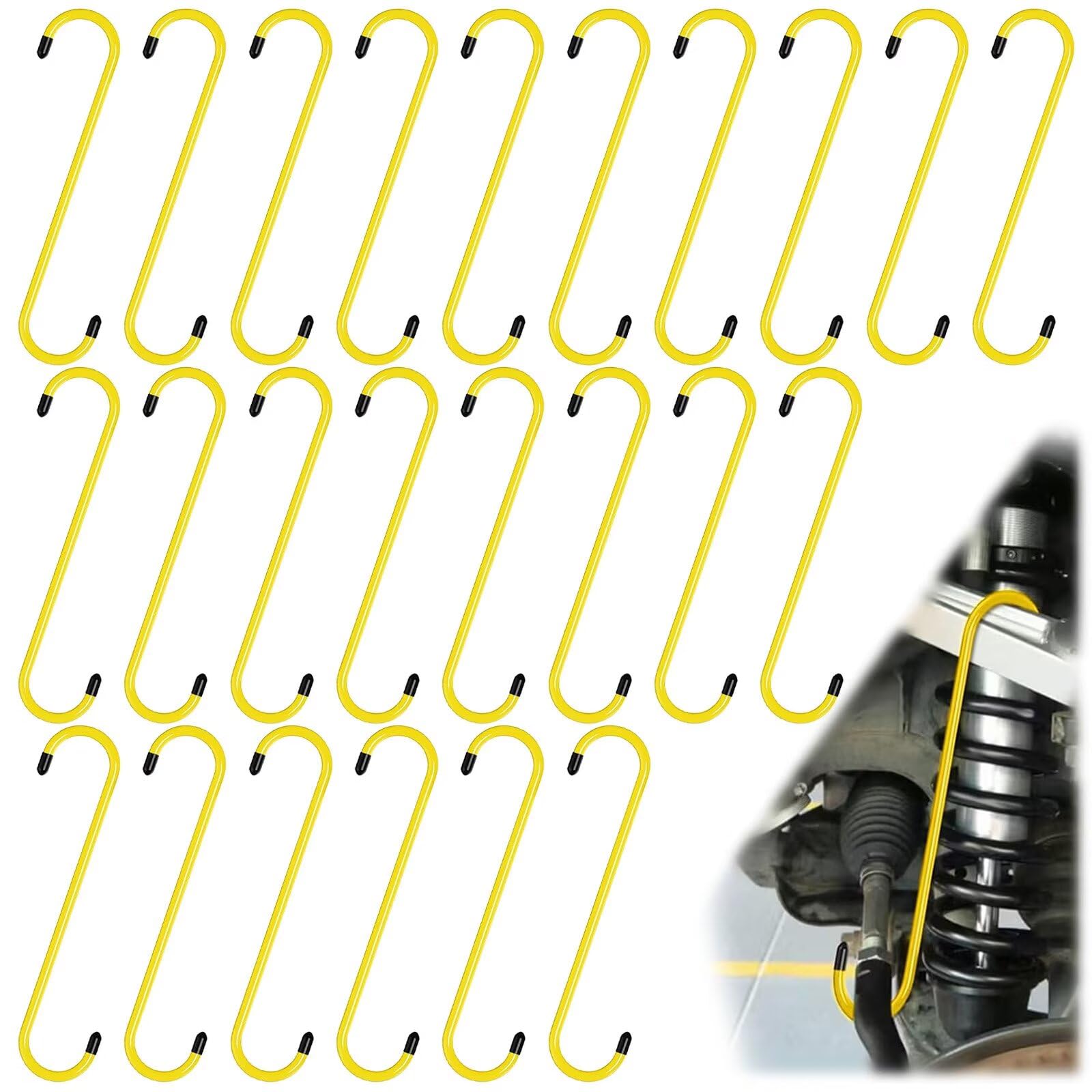 BFXM 24PCS Brake Caliper Hanger Caliper Hangers Hooks with Rubber Tips, Durable Steel, Rust-Proof Automotive Tools for Braking, 