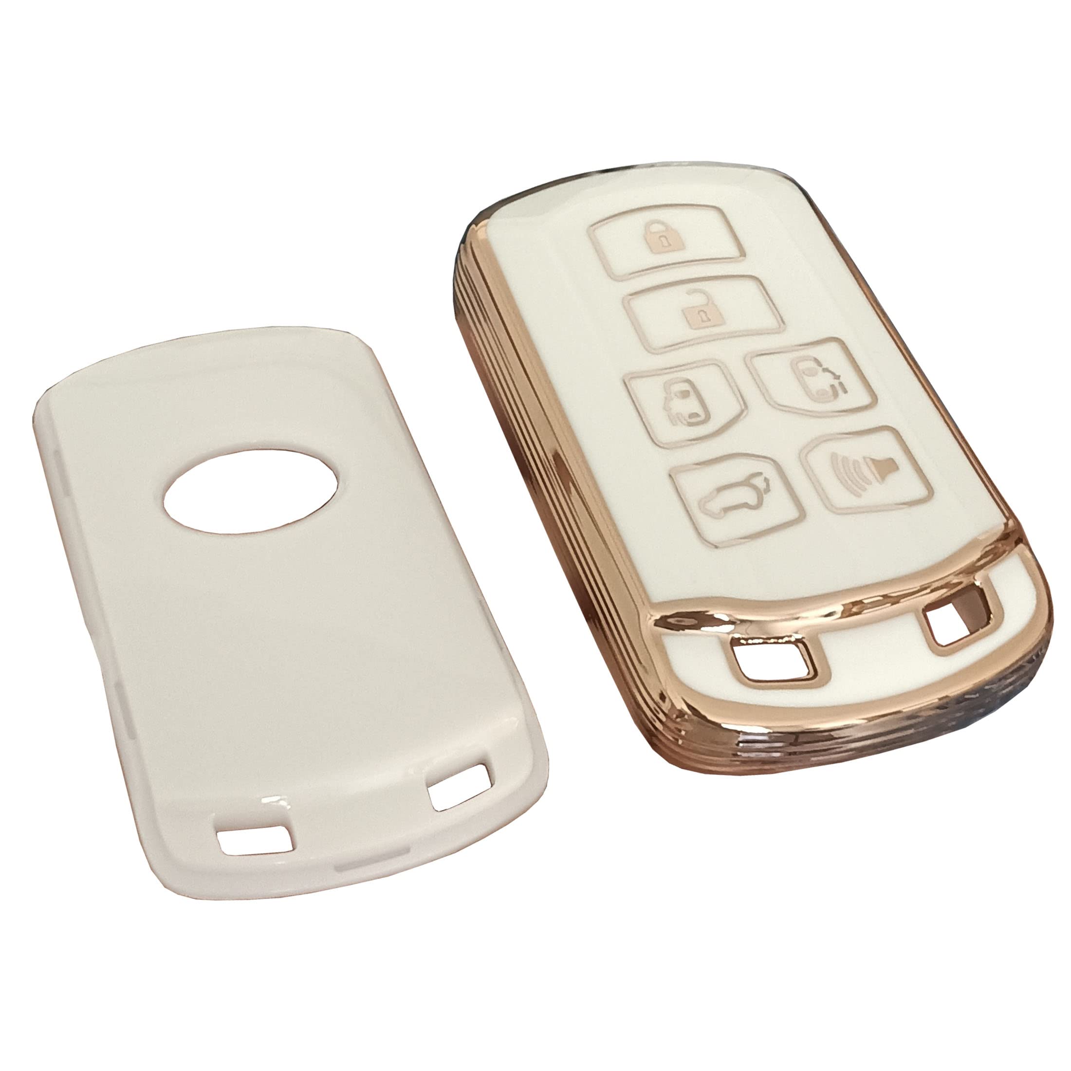 Aioeuoia Tpu For Toyota Key Fob Cover With Keychain Fit For Toyota Sienna 2011-2020 Remote Smart Key Fob Shell (For Toyota A)