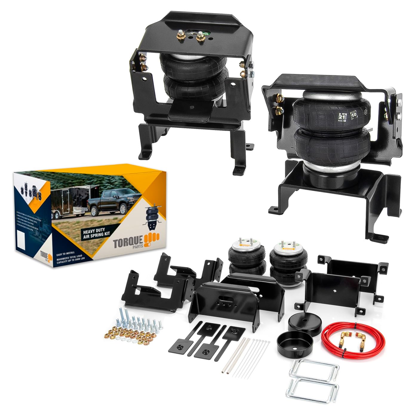 Torque Airbag Air Bag Suspension Kit For 2015-2025 Ford F150 2Wd 4Wd F-150 Rear Helper Bag Spring Towing 5000 Lbs (Replaces Firestone Ride Rite 2582) (Tr2582)