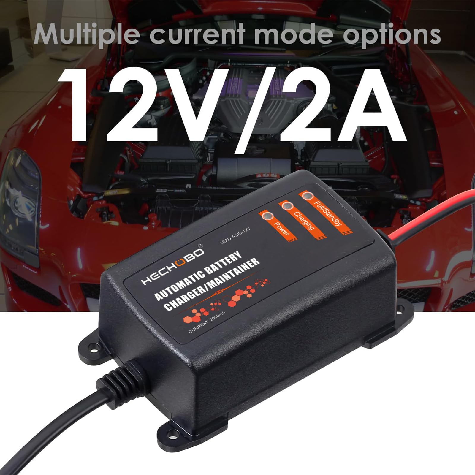 3Pcs 2A Smart Car Battery Charger, 6V And 12V Automotive Charger, Battery Maintainer, Trickle Charger, Float Charger And Desulfa