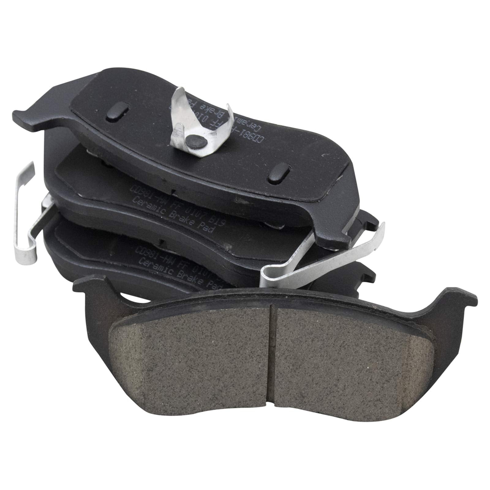 TRQ Rear Brake Pads Ceramic Compatible with 2006-2010 Ford Explorer 2007-2010 Explorer Sport Trac 2002-2007 Jeep Liberty 2003-20