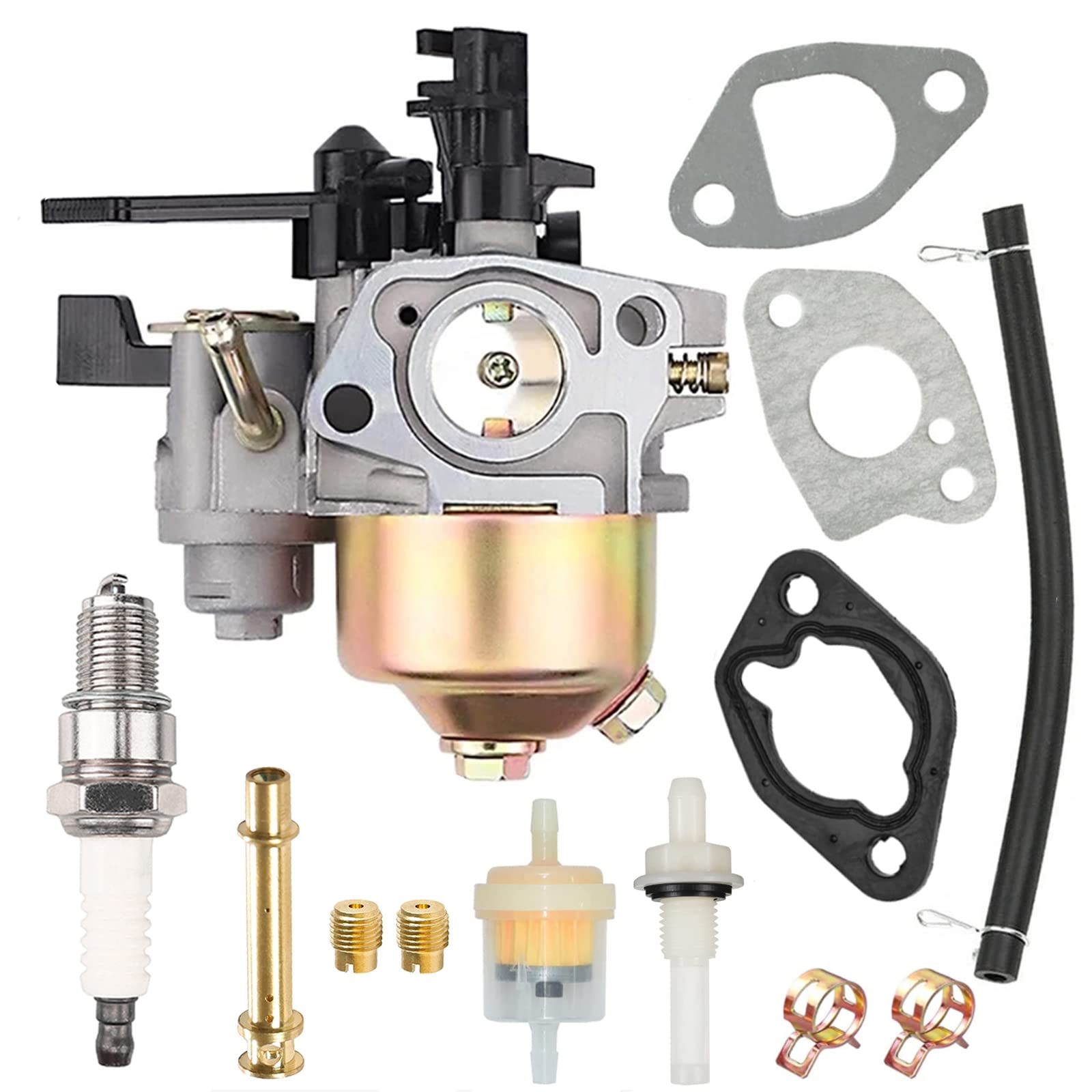 Carburetor W/Main Jet Kit Upgraded Carb For Coleman Bt200X Ct200U Trail Ct200U-Ex Ct200U-Exr Mini Bikes Go-Kart Baja Warrior Mb165 Mb200 196Cc 200Cc 212Cc 6.5Hp Manual Choke Go Kart Carb