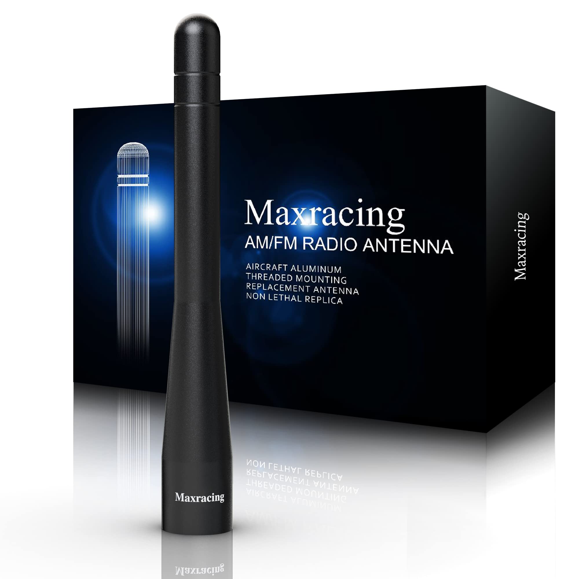 Maxracing Short Aluminum Antenna Compatible With 2007-2024 Gmc Sierra 1500