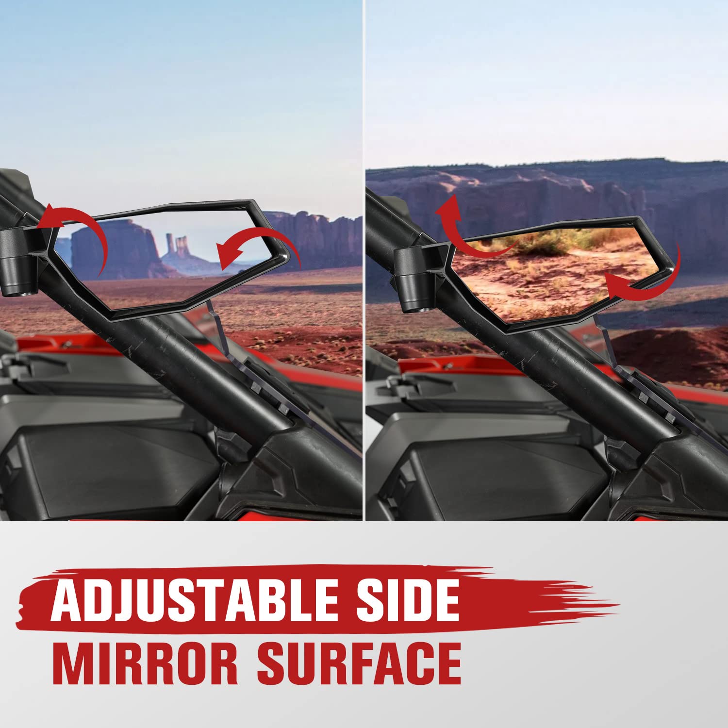 A & Utv Pro Rzr Pro Xp Rear View Mirror & Side Mirrors Kit For 2020-2024 Polaris Rzr Pro Xp/Pro Xp4 / Pro R/Turbo R, Adjustable