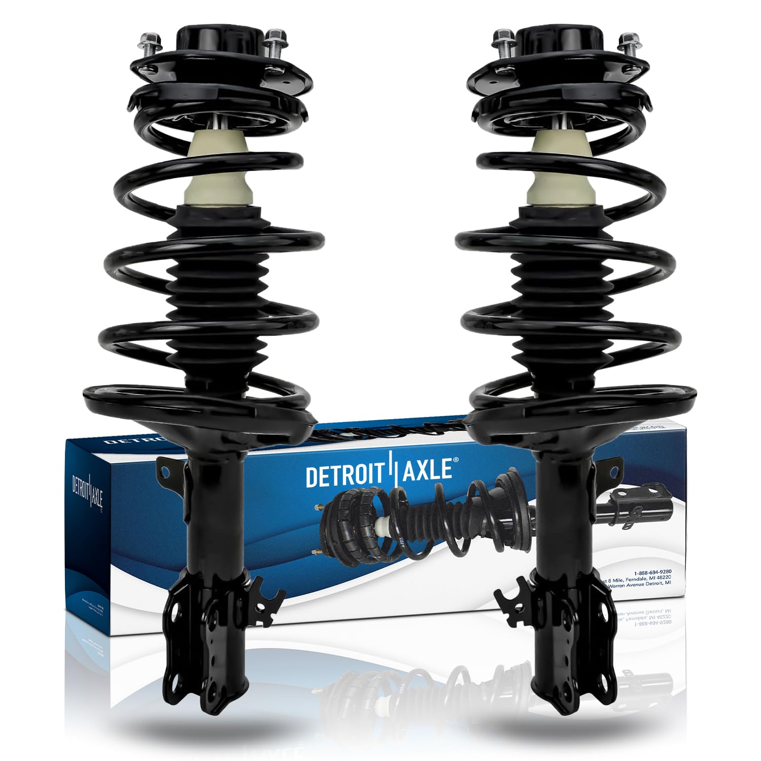 Detroit Axle - Front Struts For 97-01 Toyota Camry 2.2L - [99-03 Solara 2.2L 2.4L] Complete 2 Struts W/Coil Spring 1998 1999 200
