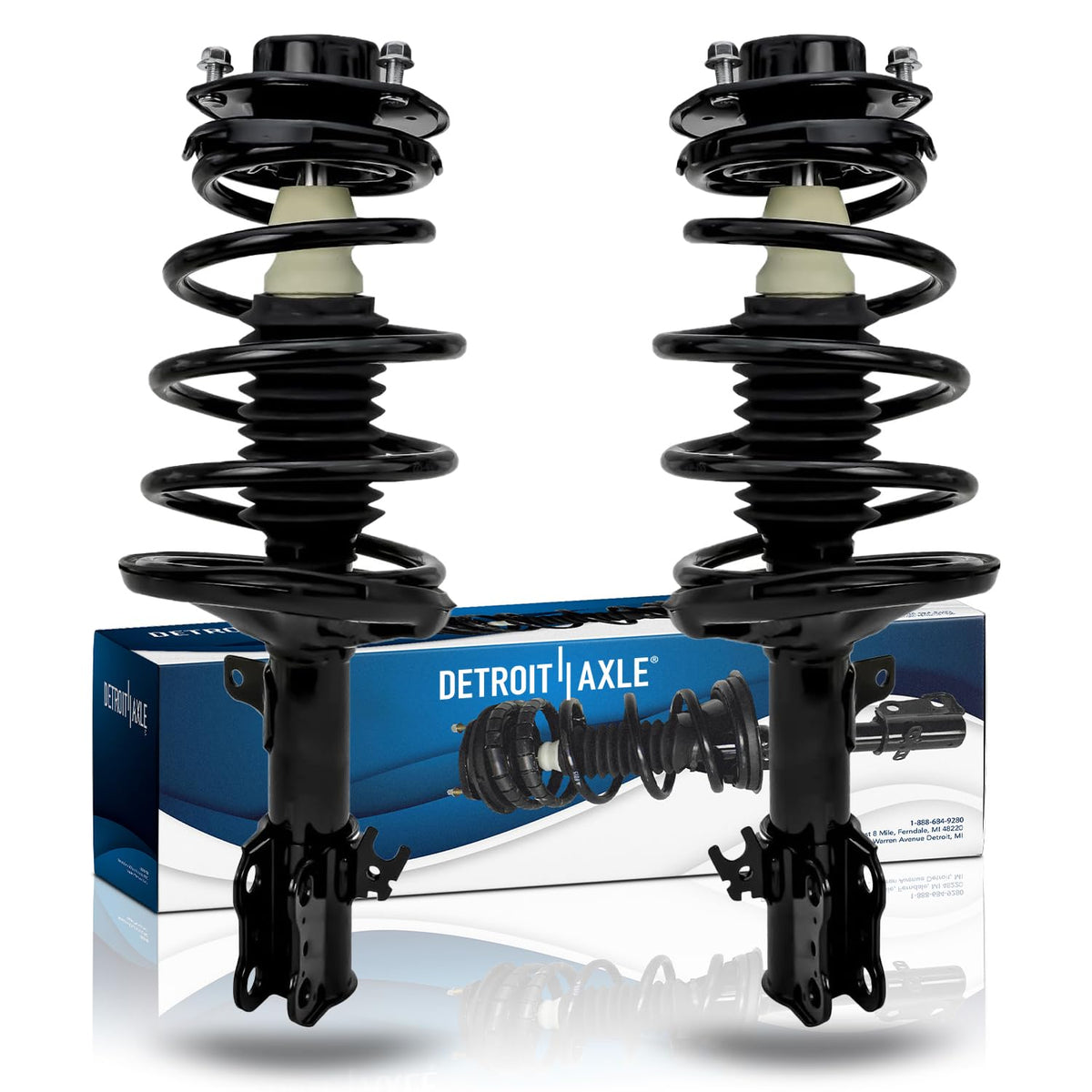 Detroit Axle - Front Struts For 97-01 Toyota Camry 2.2L - [99-03 Solara 2.2L 2.4L] Complete 2 Struts W/Coil Spring 1998 1999 200