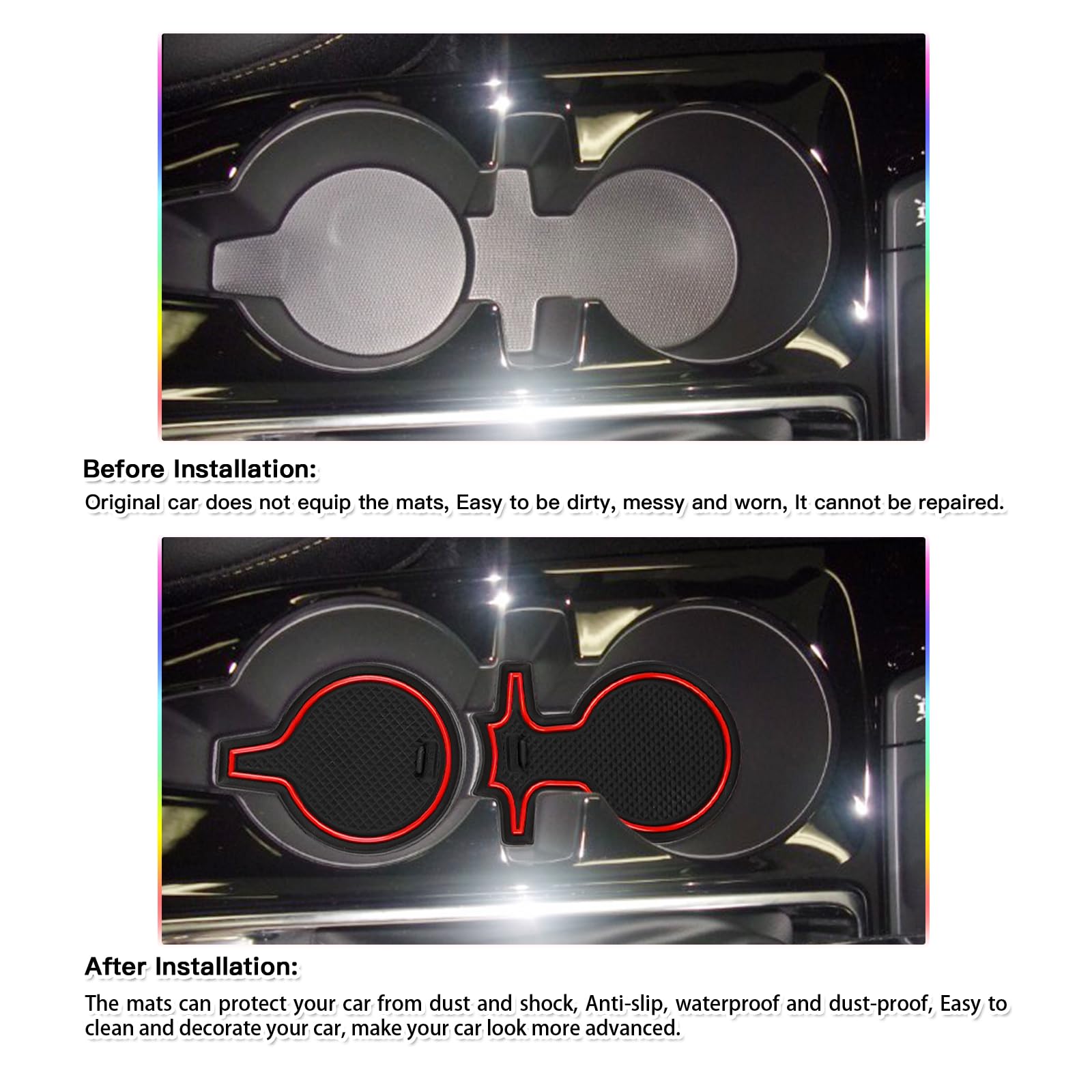 SKTU 2024 2025 Chevy Trax Door Slot Mat for 2024 2025 Chevrolet Trax (LS,1RS,LT,2RS,ACTIV) 2024 2025 Chevy Trax Accessories 14PC