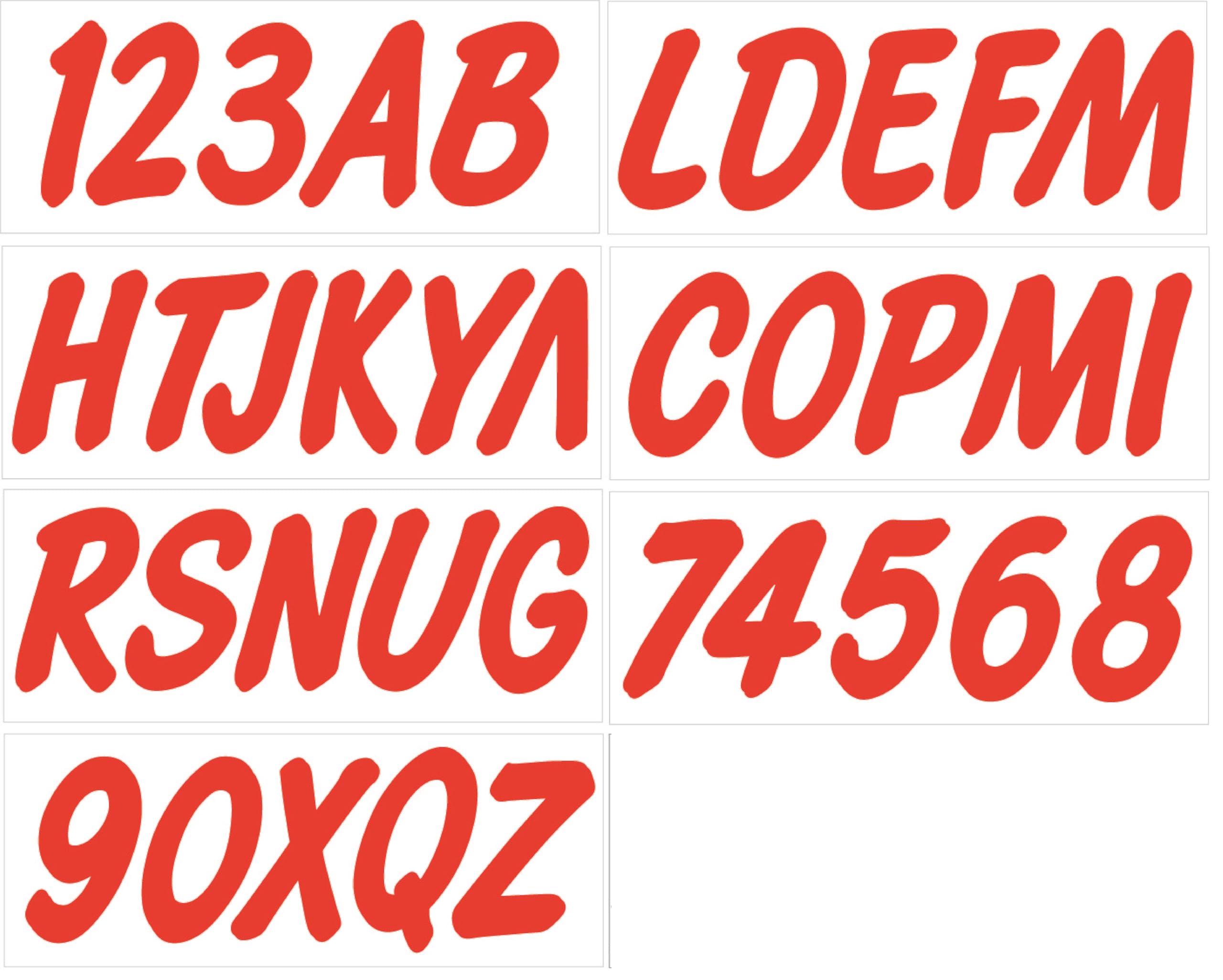 Hardline Products Series 400 Factory Matched 3-Inch Boat & PWC Registration Number Kit - LR400EC