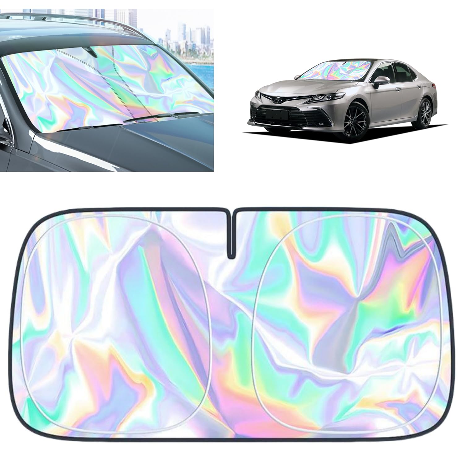 for Toyota Camry Windshield Sun Shade - Foldable Windshield Cover Sun Shade Camry 2007-2025 Accessories Protect Car from Sun Ray