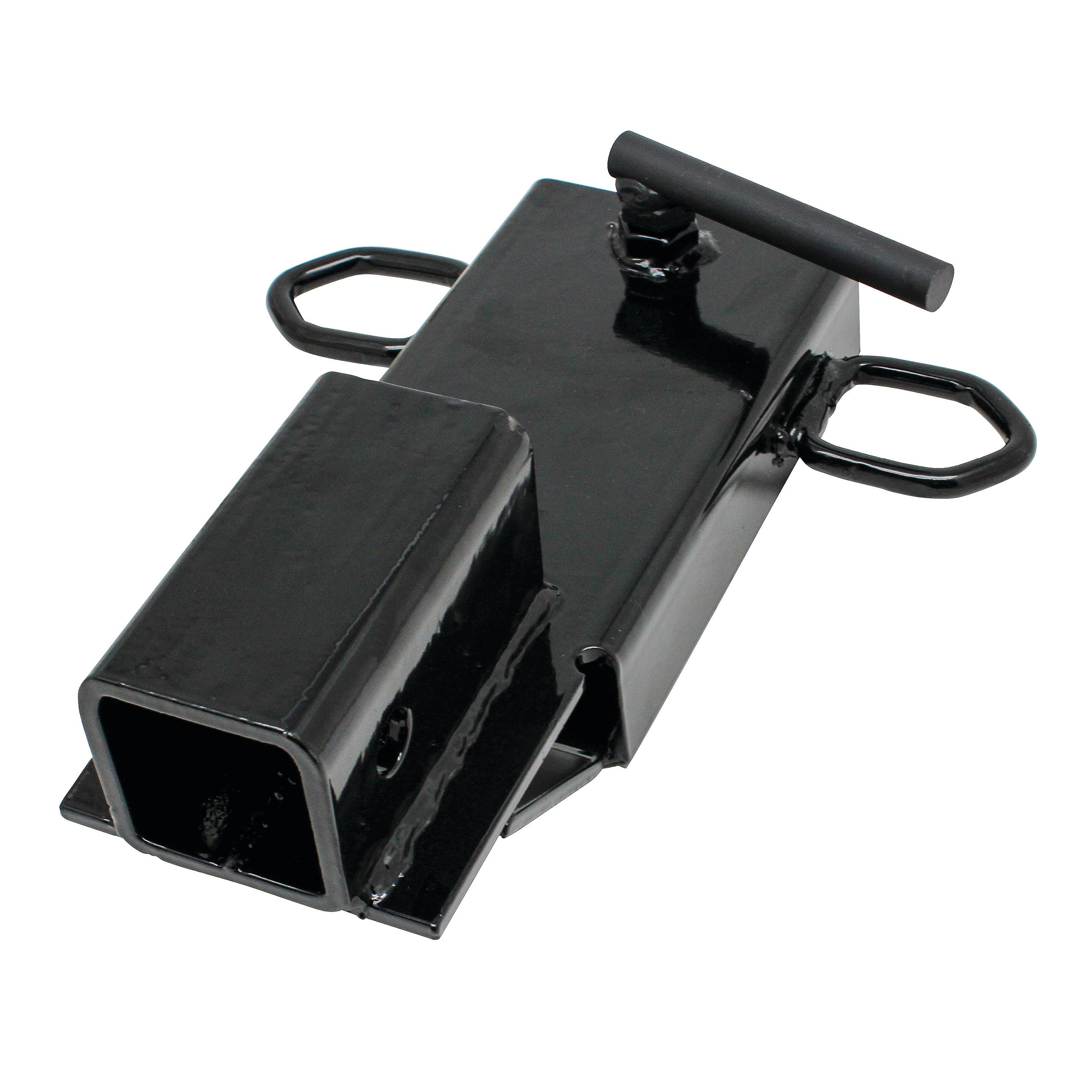 Extreme Max 5001.1389 Clamp-On Forklift Hitch 2'' Receiver With Tri-Ball Hitch And Tow Hook