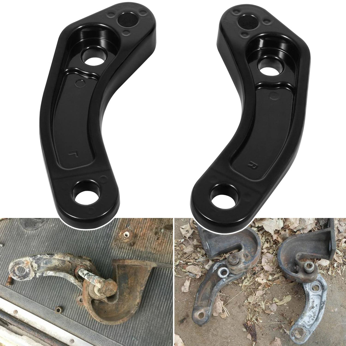13-04626 Aluminum Alloy Hood Pivot Hinge Bushing Mount Bracket Kit For Peterbilt 379 378 ( Left+ Right)