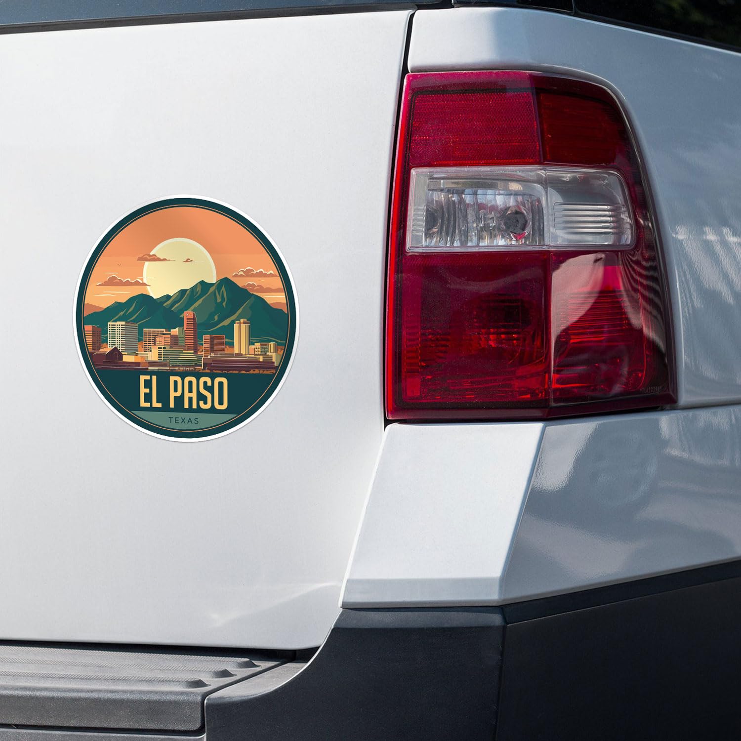 El Paso City Sticker - Waterproof Vinyl Decal for Car Bumper, Laptop, Water Bottle, Wall, and Window, Size - 3'' Longer Side