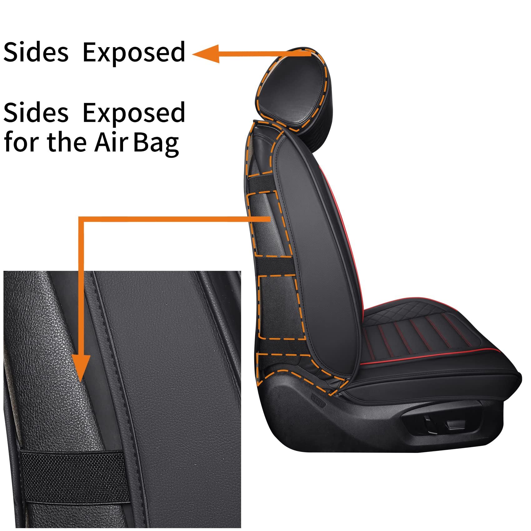 Aierxuan Front Seat Covers Universal Fit for Nissan Rogue Murano Maxima Pathfinder Kia Soul Forte Sorento Optima Honda Hyundai B