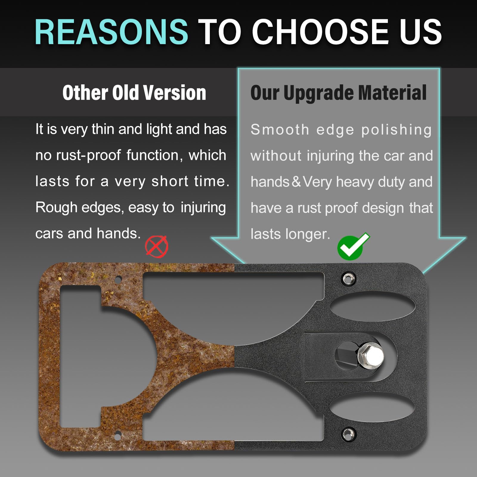Front License Plate Holder Compatible with BMW M5 2017-2023 Front Bumper Tow Hook License Plate Mounting Bracket Holder No Drill