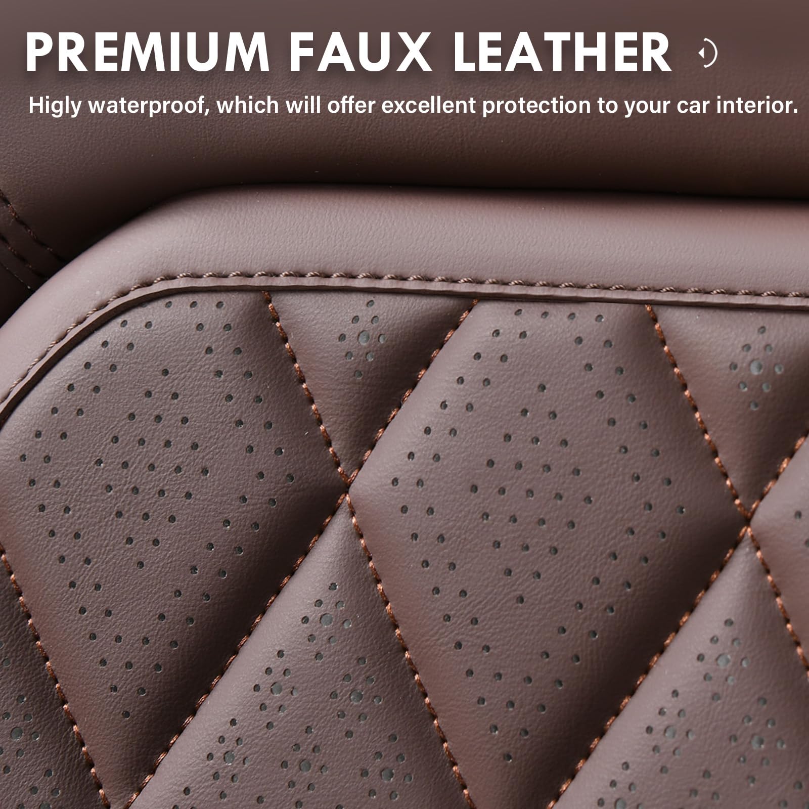 Coverado Front Seat Covers, Car Seat Covers Front Seats, Luxury Faux Leather Seat Covers For Cars, Car Seat Protector Waterproof