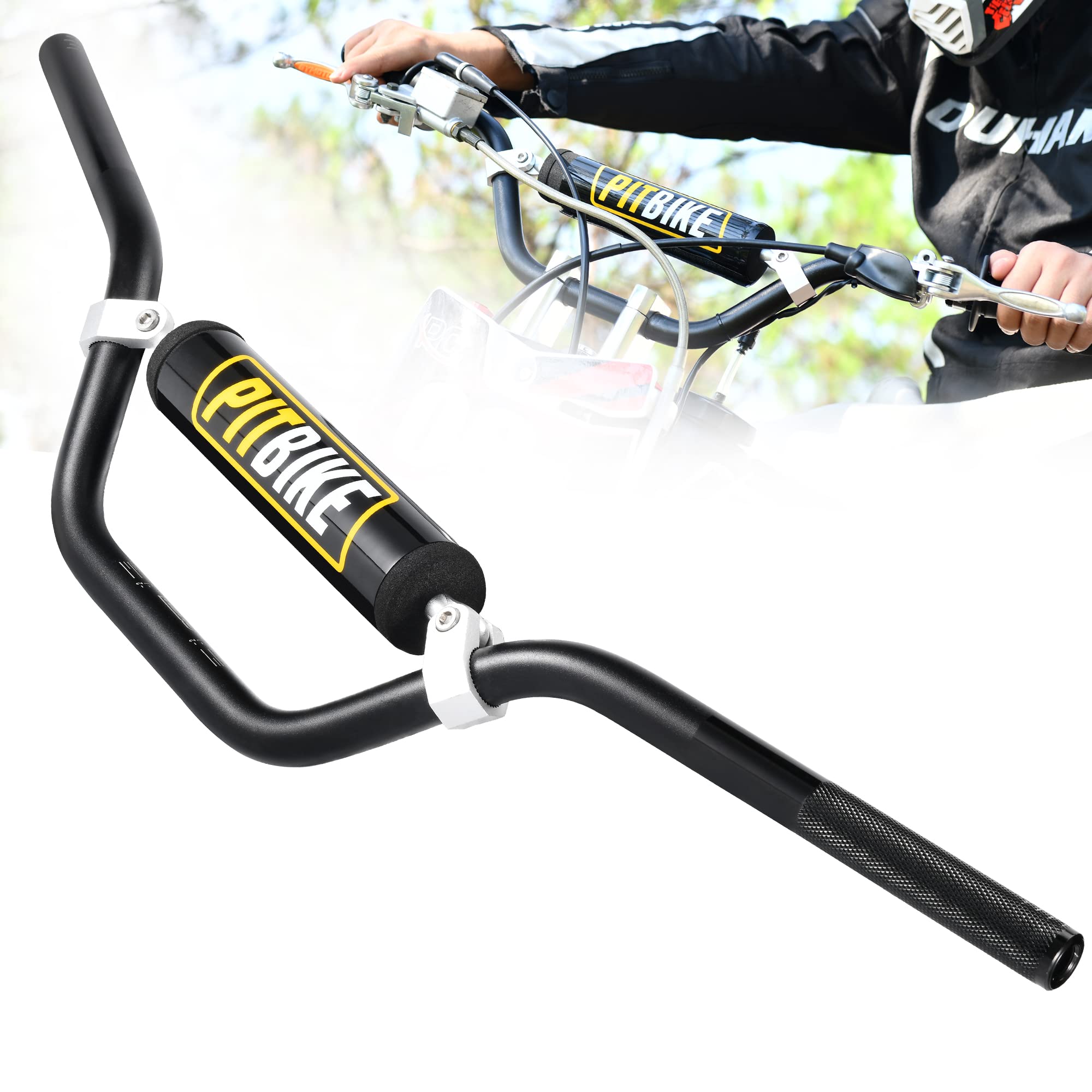 Rutu 7/8'' Dirt Bike Handlebars With Foam Pad - Motorcycle Handlebars Compatible With Crf Yzf Kxf, Klx, Rmz, Drz Pit Dirt Bikes,