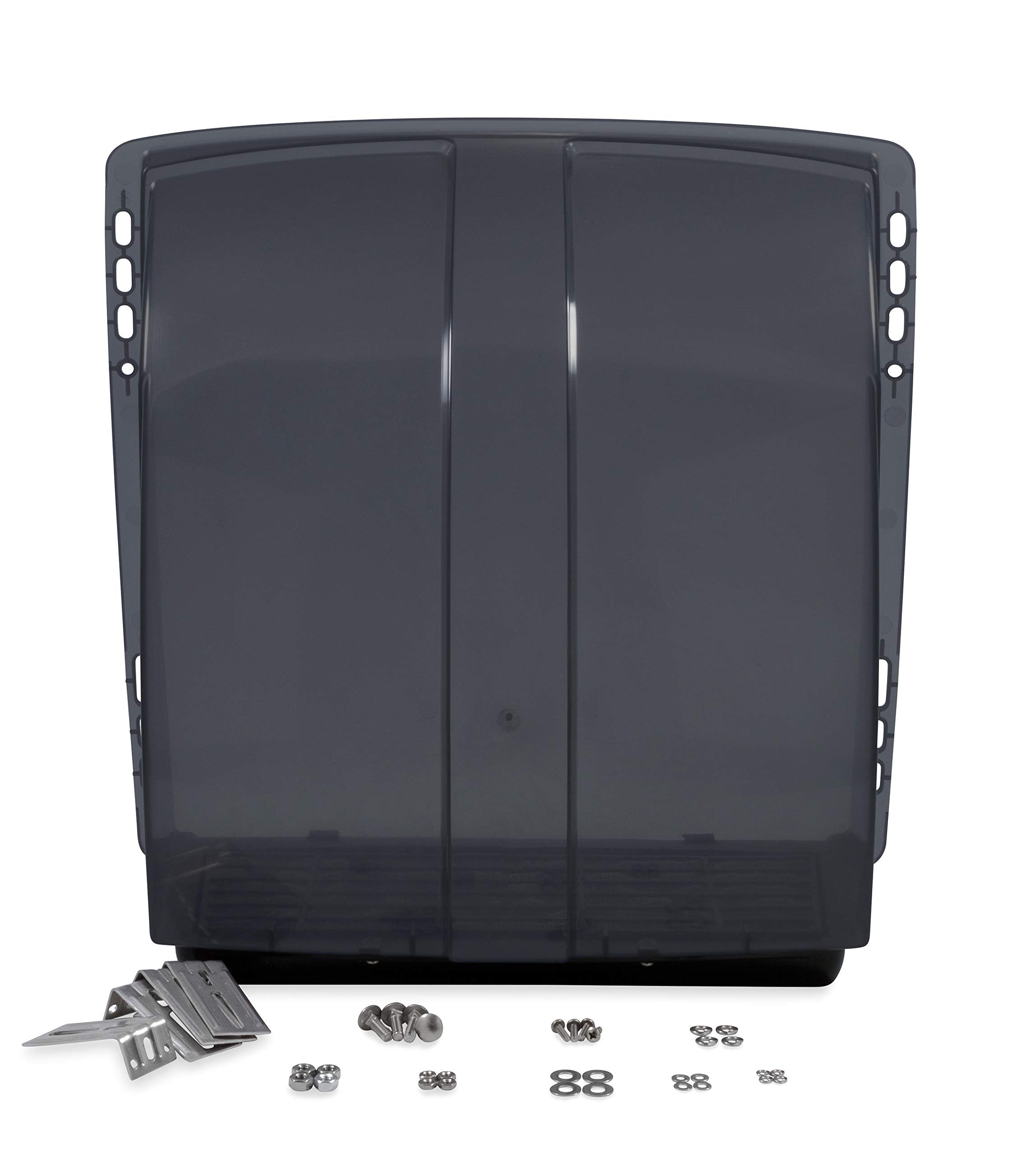 Camco Standard Roof Vent Cover, Opens For Easy Cleaning, Aerodynamic Design, Easily Mounts To Rv With Included Hardware-Smoke (4