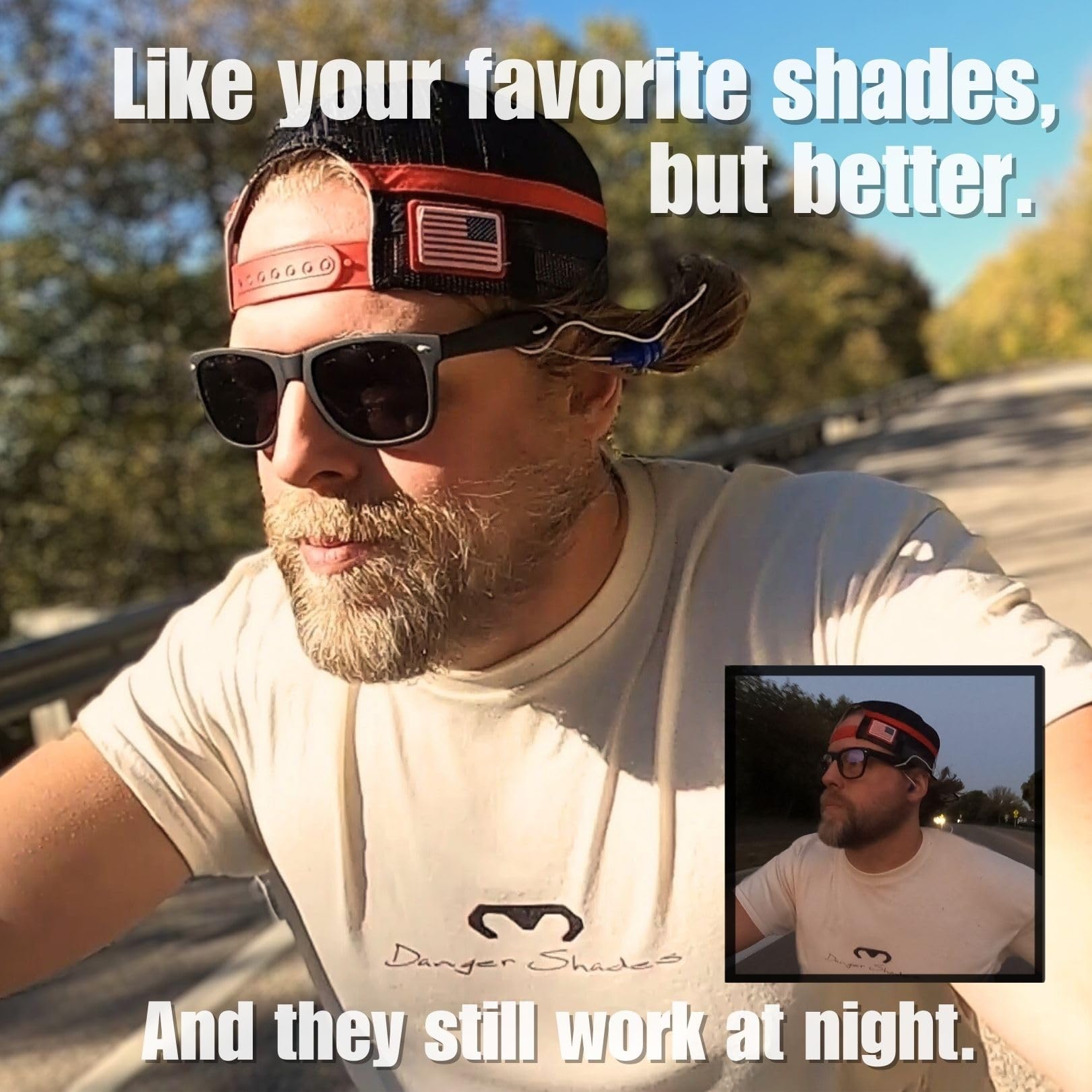 Ej The Main Street Original Clear-To-Grey Auto-Tint Motorcycle Glasses