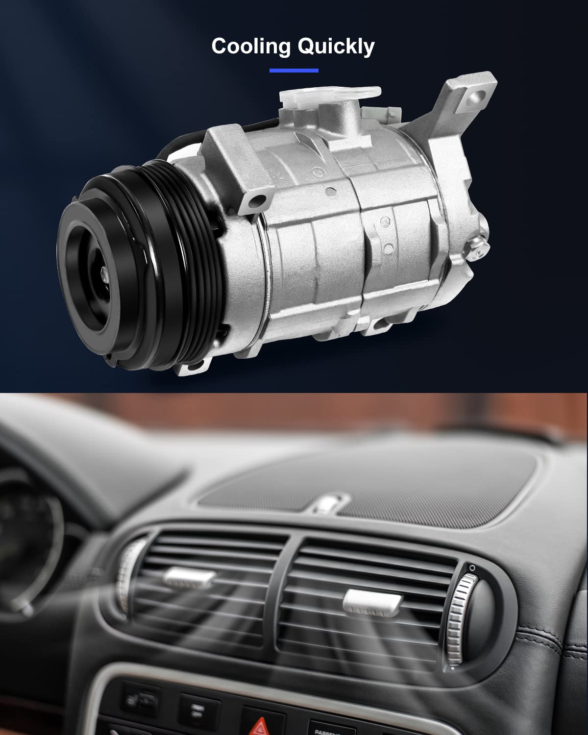 Eccpp Ac Compressor 2006-2016 Fit For Chevrolet Express 2500 3500 4500 6.0L 2010-2011 Fit For Gmc Sierra 1500 2500 3500 5.3L Air