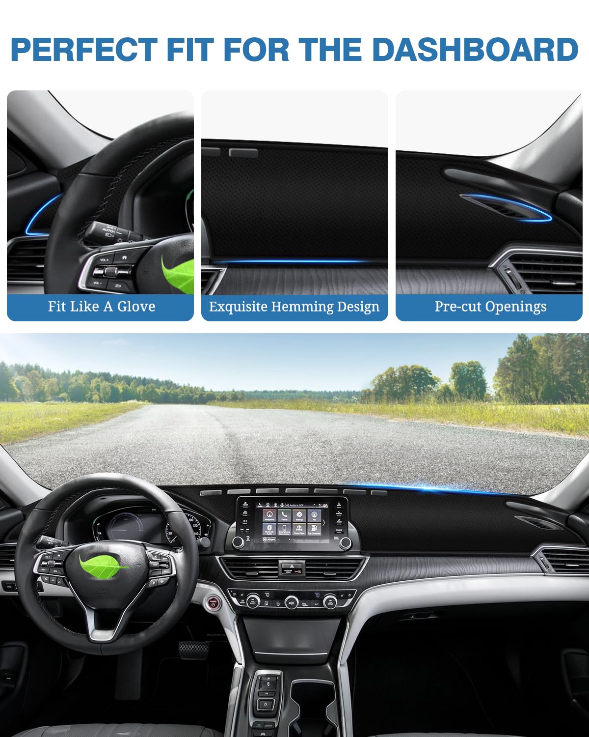 Fiilines Dash Cover Fit For Honda Accord 2018 2019 2020 2021 2022 Dashboard Cover Accord Accessories Dashboard Mat Sunshade Nons