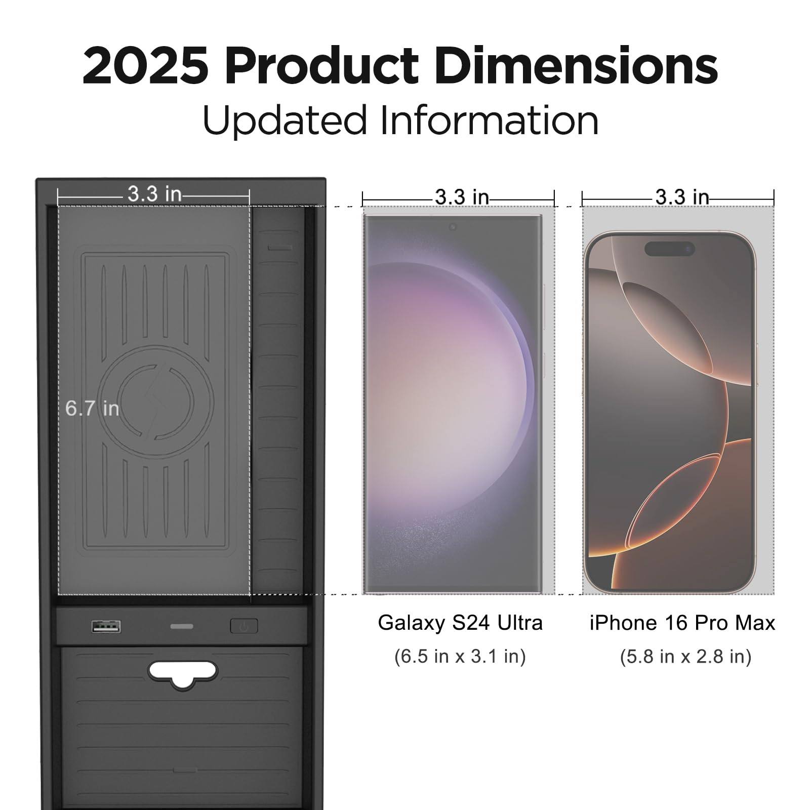 Carqiwireless Wireless Charger For F150 2009-2023 2024 2025, Center Console Organizer Box For Ford F150 Accessories F-150 2009-2