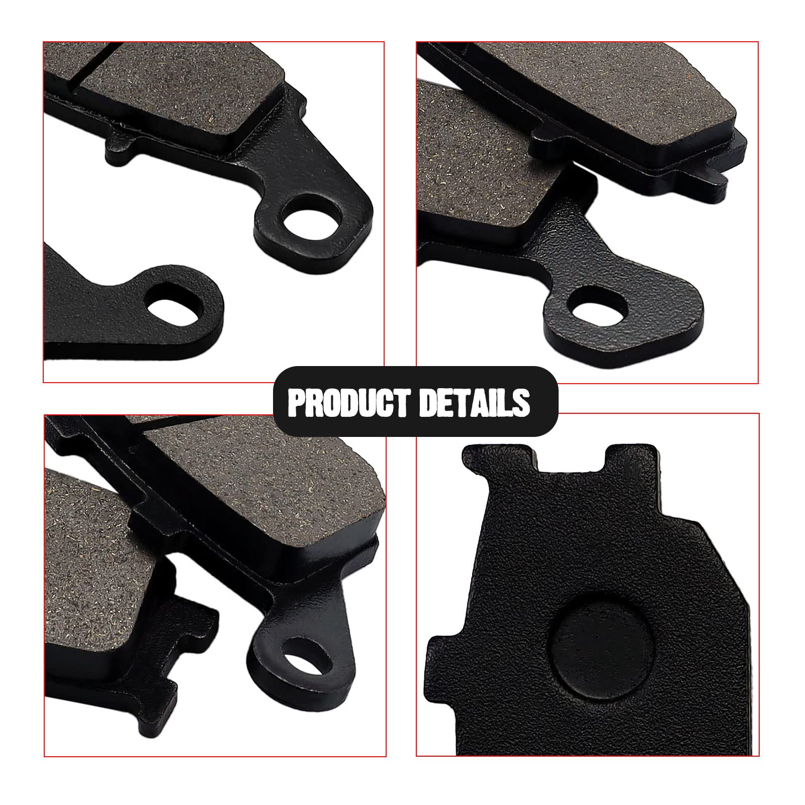 Sollon Front And Rear Brake Pads For Suzuki 650 Dl650 Vstrom 2004-2020 Dl1000 1000 V-Strom 2002-2010 Sv650 Sv 650 2003-2015 Gsr750 2011-2015