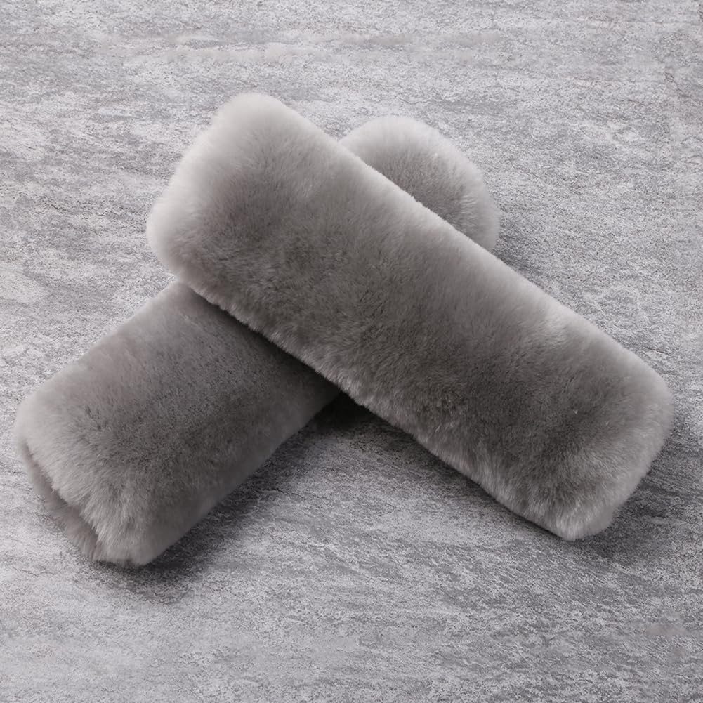 Ogland Authentic Sheepskin Car Seat Belt Pad,2 Pack Soft Seat Belt Cover For Shoulder Pad Neck Cushion Protector Car Accessories