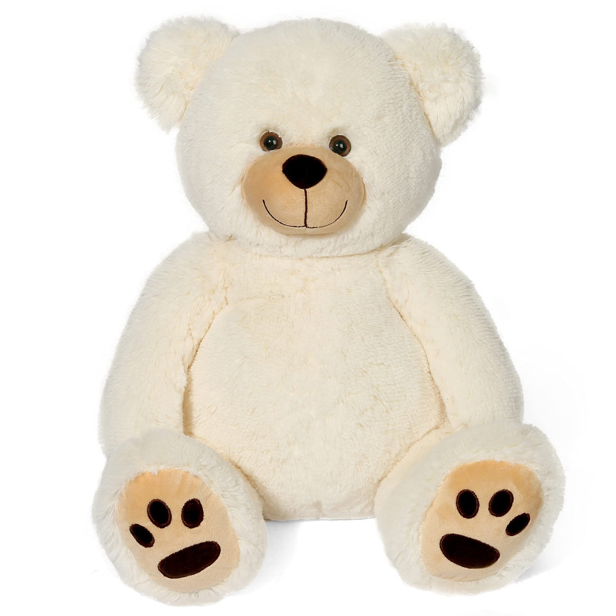 Lotfancy Teddy Bear Stuffed Animals, 20 Inch Cute Bear Plush Toy With Footprints, Plushies Gift For Kids Baby Toddlers On Baby S