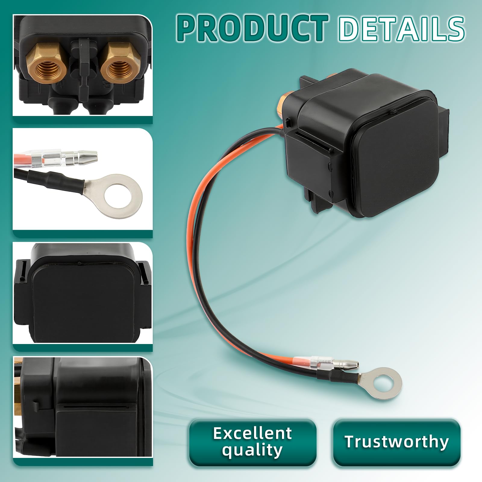 AUTOKAY Starter Relay Solenoid Fits for Yamaha Outboards 68V-8194A-00-00