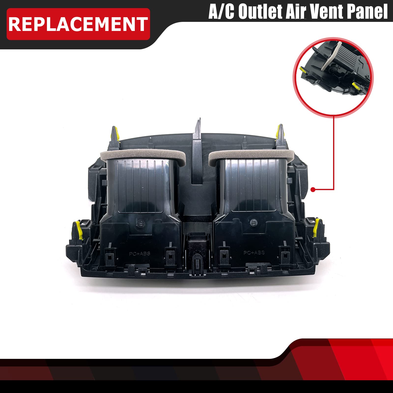 Fexon Center Dash A/C Outlet Air Vent Panel Compatible With Toyota Corolla 2008 2009 2010 2012 2013 Replaces 55663-02060