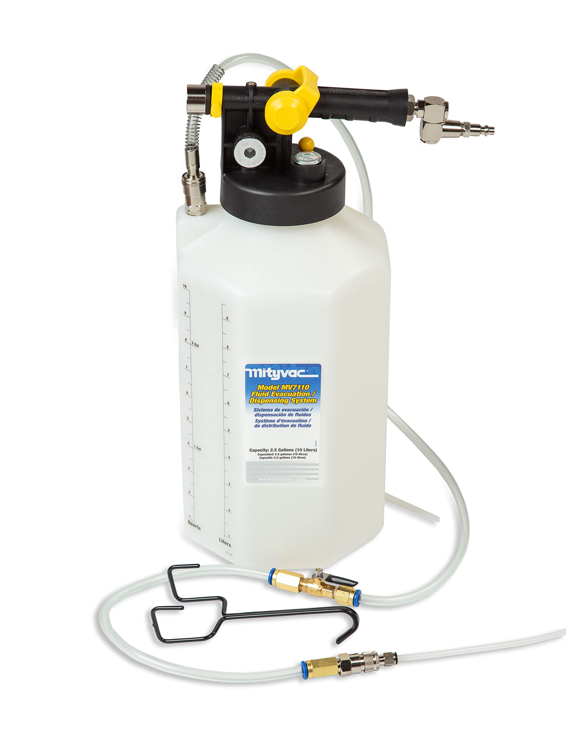Mityvac MV7110 Fluid Extractor Dispenser for Evacuating, Topping-Off, Refilling Reservoirs or Bleeding Hydraulic Brake/Clutch Sy