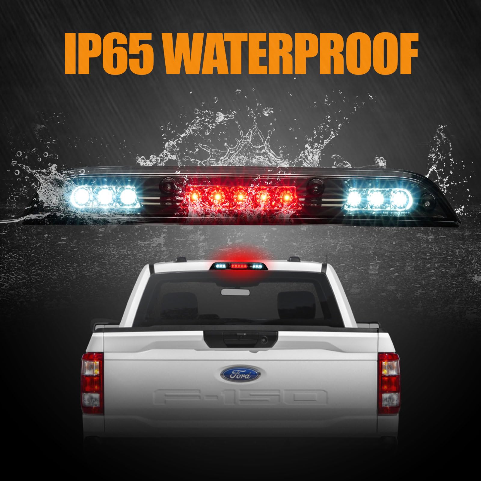 Cxdar Third 3Rd Brake Light Led For 2015-2020 Ford F150, High Mount Rear Brake Lights Assembly For 2017-2020 F250/F350/F450 Supe