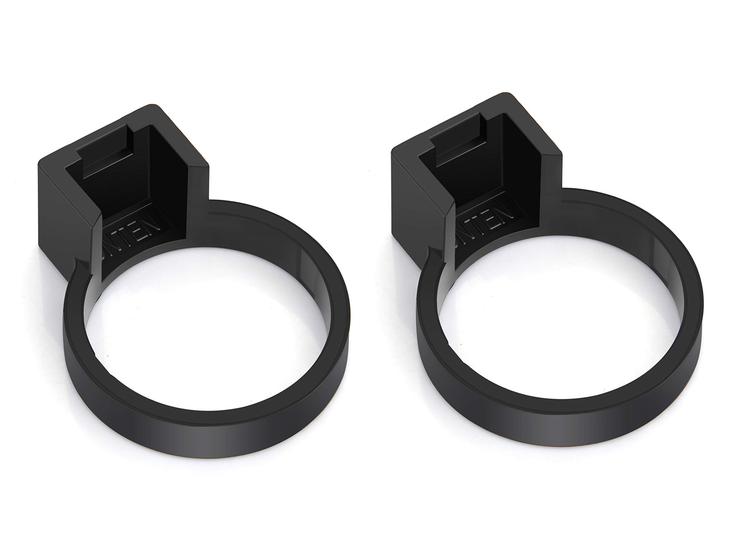 Tesla Model 3/Y Charger Lock For J1772 Adapter (Works With Non Flange Adapter, Not Work With Model S/X) (Black)[2Pack]